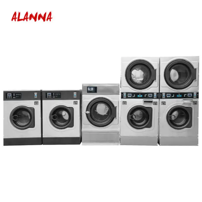 15kg 20kg 25kg Self - Service Laundry Equipment Coin Operated Washer Laundry Double Stacked Washer And Dryer Machine