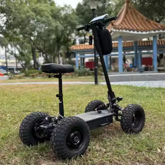 13inch 3000W 4 Wheel Electric Scooter Golf Cart One Person Backrest Golf Rack Rear Truck Carrier Basket Customization