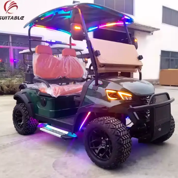 Electric Golf Cart with Buggy Tail 2 Seat Dot Certified Standing Position Caddie Equipped Electric Golf Cart