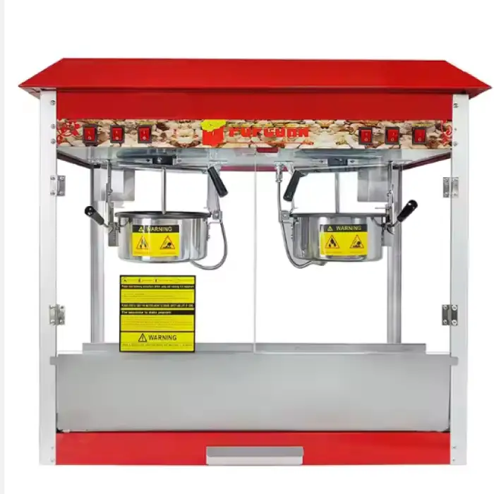 Automatic Double Pot Sweet Popcorn Maker Popcorn Making Machine