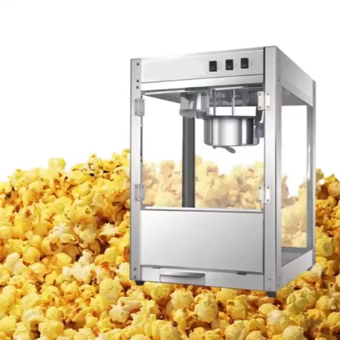 Commercial Stainless Steel Hot Air Automatic Popcorn Maker Machine