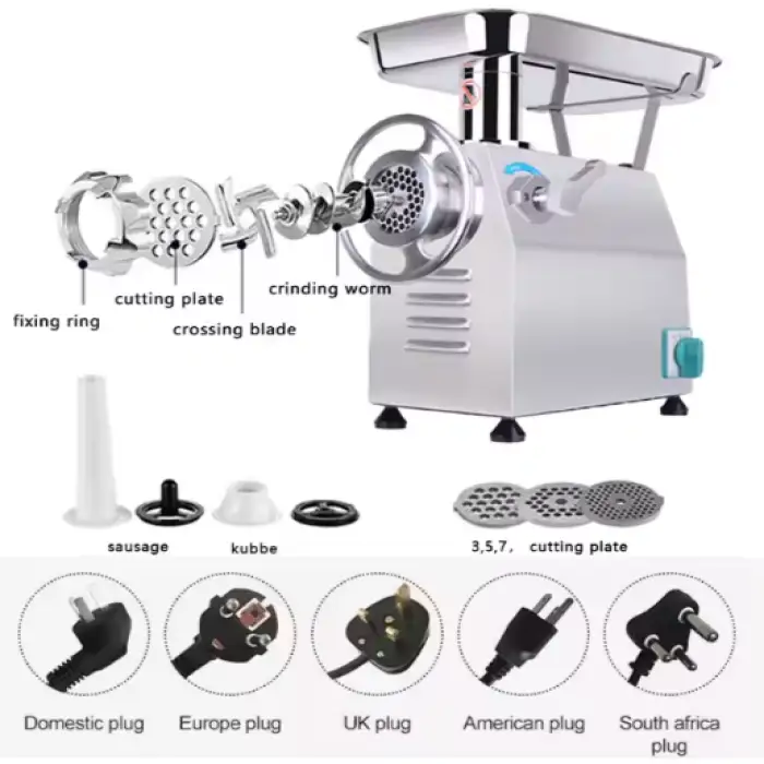 Electric 3-in-1 850w 1100w 6l Mincer Cabelas Chicken Bones Mince Machine Meat Grinder Grinding Processing Machine for Home