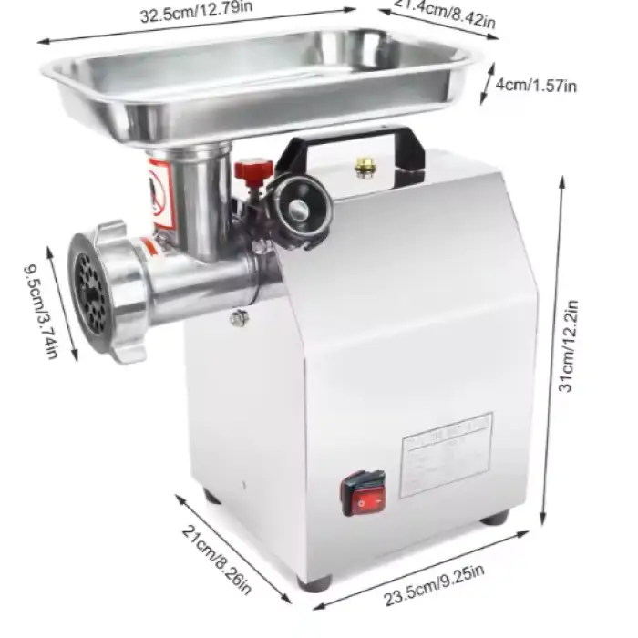 Commercial Grade Electric Meat Grinder Mincer 0.75 HP Heavy-Duty Grinding Machine Meat Mincer