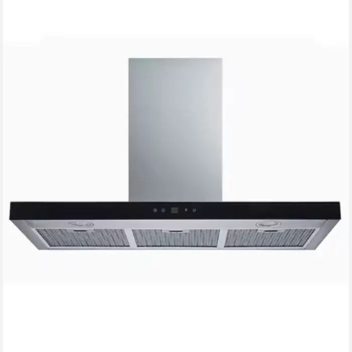 Environmentally-Friendly Stainless Steel T-Shaped Touch Control Range Hood Electric Wall-Mounted for Kitchen RV Household Use