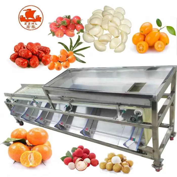 Automated Date Size Sort Conveyor System Passion Fruit Grape Tomato Potato Sorting Machine Sorter Machine