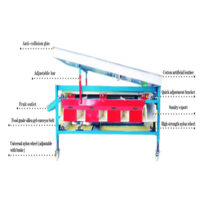 Winter Jujube Dates Red Palm Dates Grading Machine Grape Fruit Size Classifier Sorting Machine