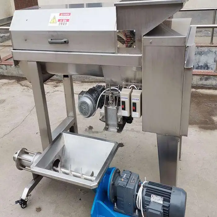 Automatic Grapes Press machine Grape Crusher Destemmer Grapes Stem Separator Cutting Machine