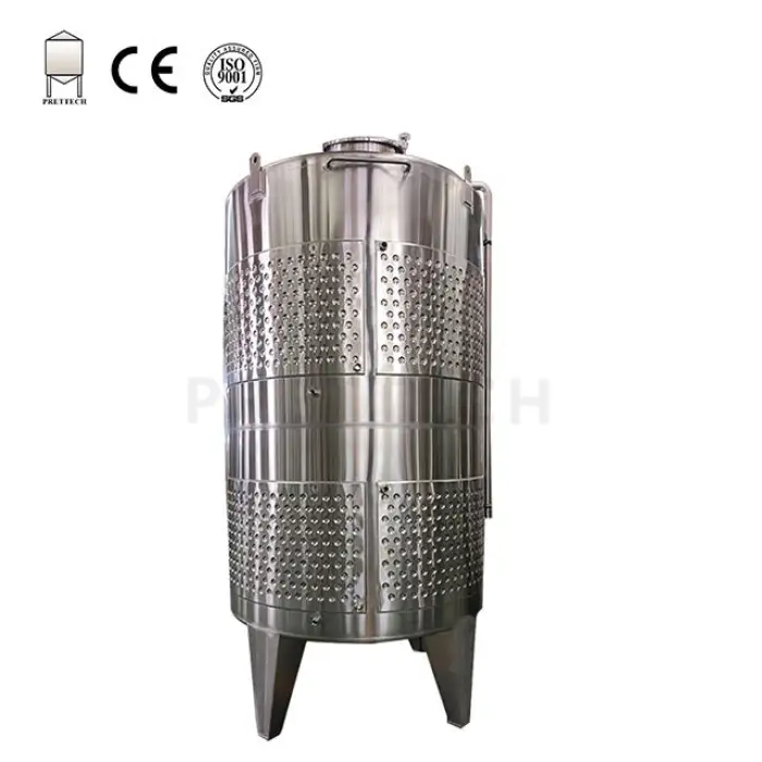 80HL liter jacketed stainless steel red wine fermentation tanks for winery with pump over function