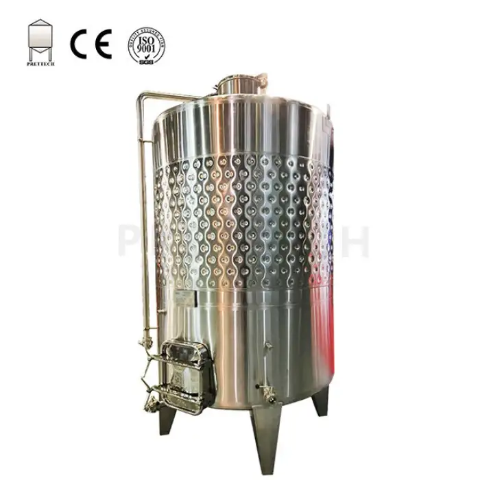 80HL liter jacketed stainless steel red wine fermentation tanks for winery with pump over function