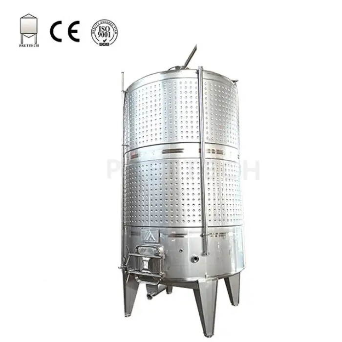 80HL liter jacketed stainless steel red wine fermentation tanks for winery with pump over function