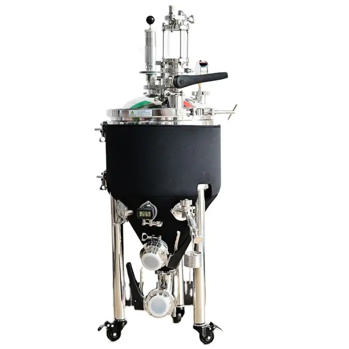 30L 55L 75L 105L Brewing Equipment Stainless Steel Wine Fermentation Barrel Conical Jacketed Fermentation Tank