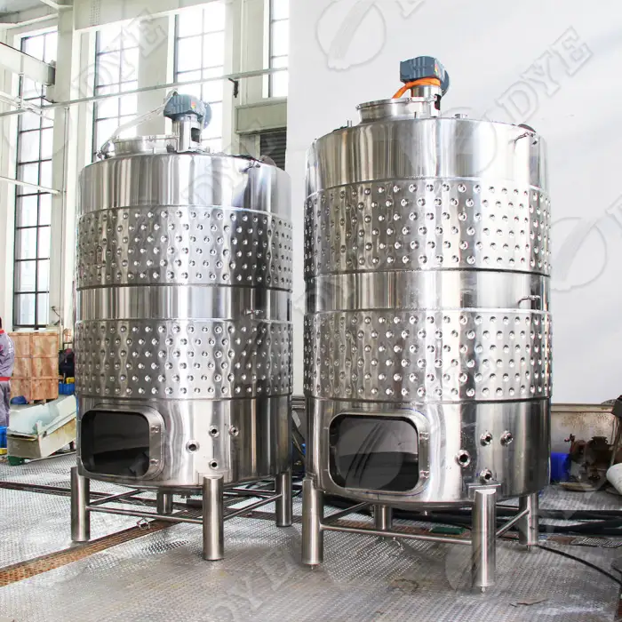 DYE Wine Brewing Equipment Jacketed Wine Fermenter Cold Brew Stainless Steel 304 Red Wine Tank