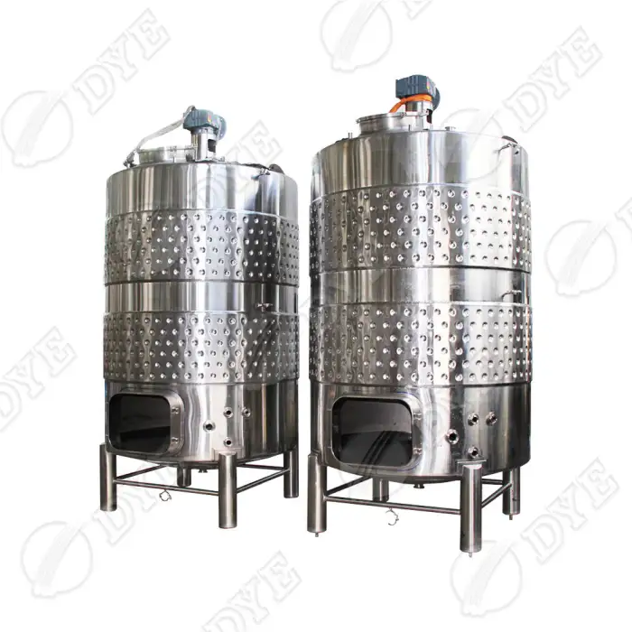 DYE Wine Brewing Equipment Jacketed Wine Fermenter Cold Brew Stainless Steel 304 Red Wine Tank