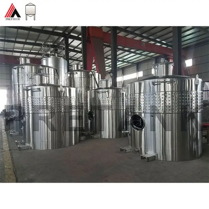 brewing wine fermenter 1000 litre stainless steel fermentation tank by forklift to move storage tank