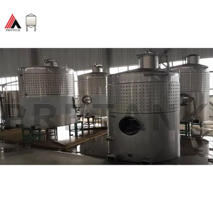 brewing wine fermenter 1000 litre stainless steel fermentation tank by forklift to move storage tank