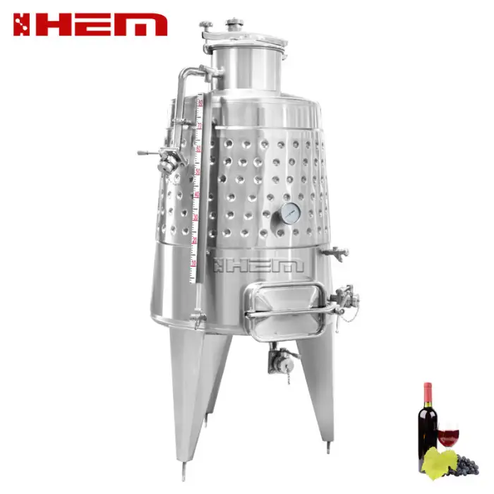 Sanitary Stainless Steel Fruit Cider Fermentation Tanks Floating Lid Wine Machinary Commercial Winery Equipment