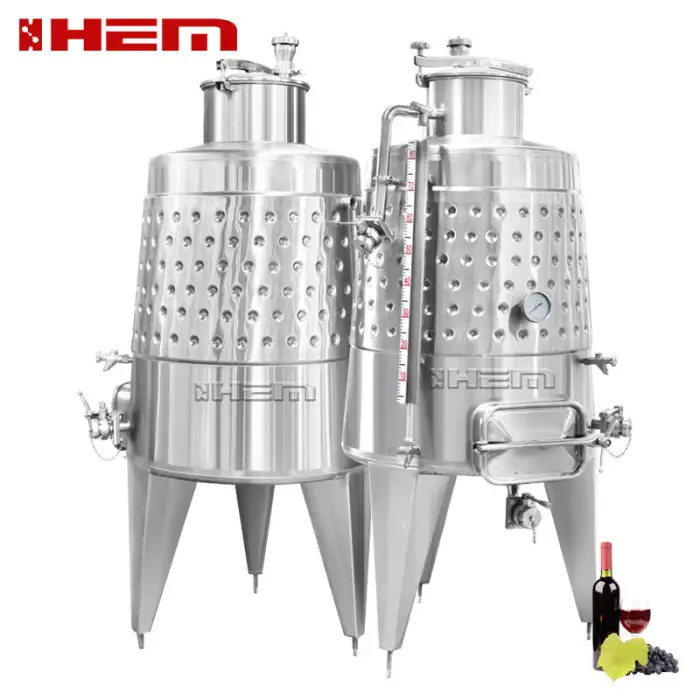 Sanitary Stainless Steel Fruit Cider Fermentation Tanks Floating Lid Wine Machinary Commercial Winery Equipment