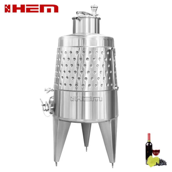 Sanitary Stainless Steel Fruit Cider Fermentation Tanks Floating Lid Wine Machinary Commercial Winery Equipment