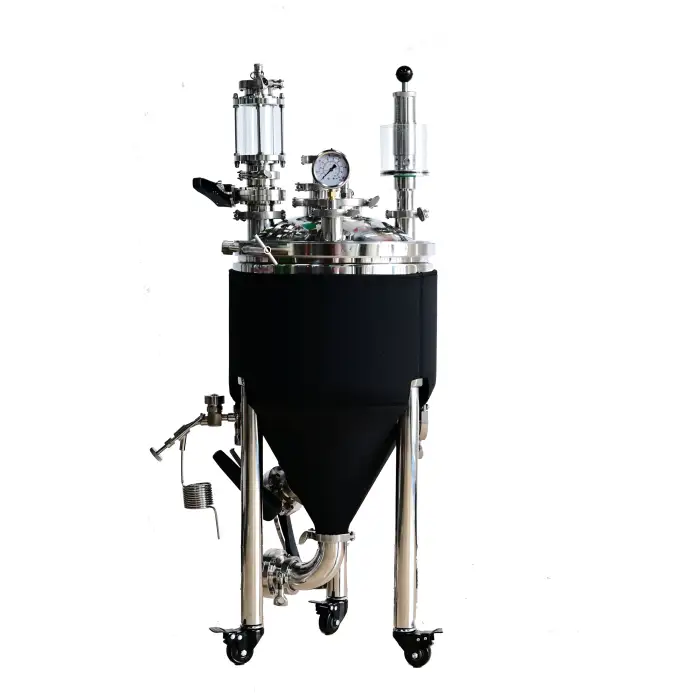 500L Stainless Steel 304 316L Jacketed Insulation Beer Brewing Equipment Conical Wine Fermentation Tank