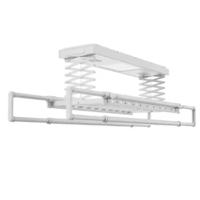 Balcony Electric Clothes Drying Rack with LED Light Indoor Retractable Clothes Drying Rack Dryer