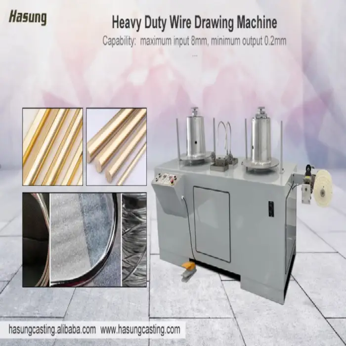 Hasung Copper Wire Drawing Machine Heavy Duty Gold Silver Wire Drawing Bench up to 8mm