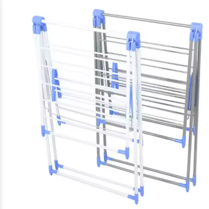 Wall Mounted Double-Tier Metal Clothes Dryer - Easy Retractable Iron Laundry Rack