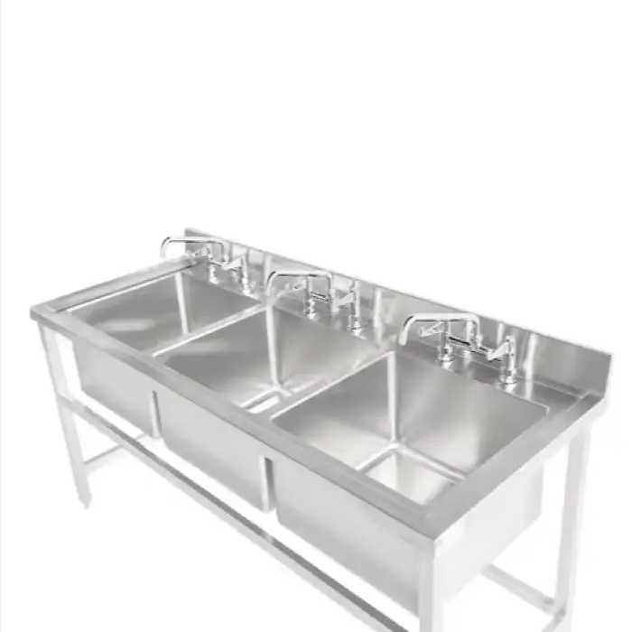 Commercial Stainless Steel 201/304 Restaurant Sink Basin with Work Table for Hotels & Restaurants Kitchen Use