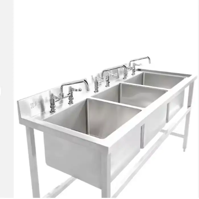 Commercial Stainless Steel 201/304 Restaurant Sink Basin with Work Table for Hotels & Restaurants Kitchen Use