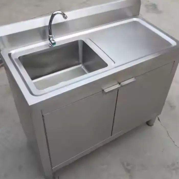 Outdoor Kitchen sink integrated Cabinet type floor sink outdoor kitchen bench with sink