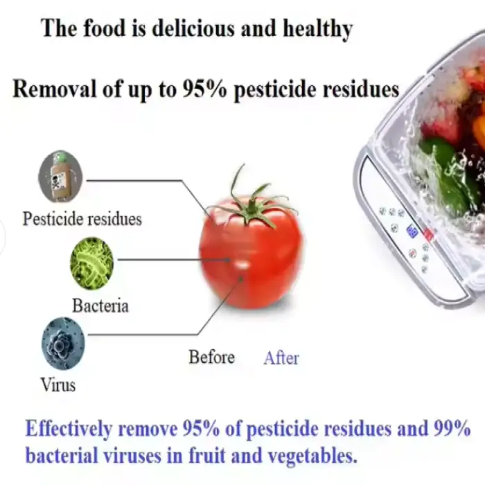 MIQMI Ozone 6L Fruit and Vegetable Washers - 50KHz Washing Sterilization Machine
