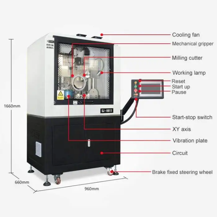 Digital Jewelry Automatic CNC Diamond Cutting Machine For Hollow Ball