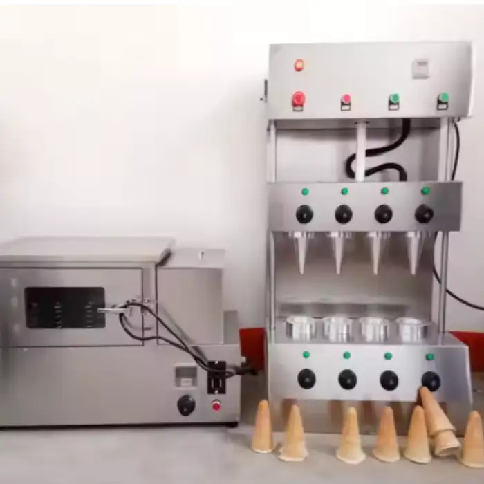 High Efficiency Pizza Cone Rotating Oven Automatic Pizza Cone Warmer Showcase Sugar Cone Rotary Baking Machine