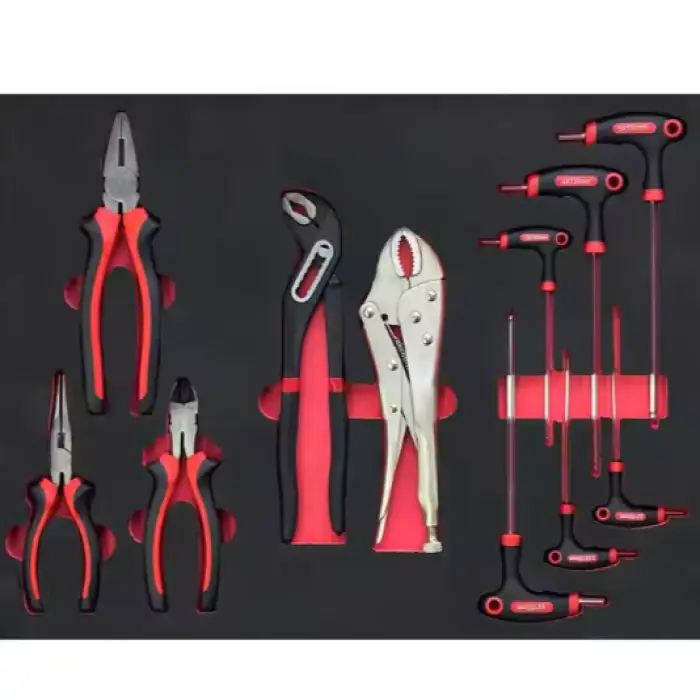 Professional 12-Piece Steel Hand Tools Set EVA Carton Box Repair Durable Wrenches Screwdrivers Pliers And Hex Key kits