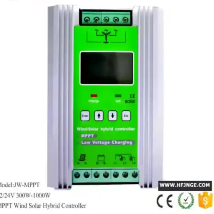 JNGE MPPT 12V 24V 48V Wind Solar Hybrid Controller With RS485 WIFI Module for 1000W Wind Turbine and 1500W Solar Energy System