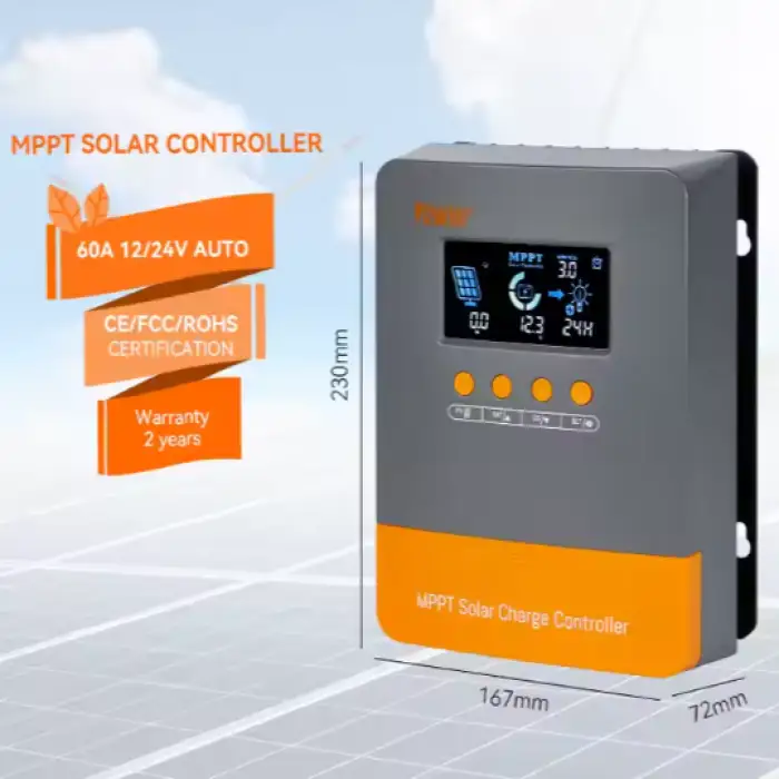 PowMr 12V 24V 36V 48V MPPT Solar Charge Controller Regulator 60A Solar Panel Controller for Solar System