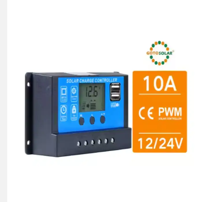 GT SOLAR Charging Current 10A Solar Controller PWM 20A Solar Charge Controller 30a for Home Use 12V/24V Smart Charger Regulator