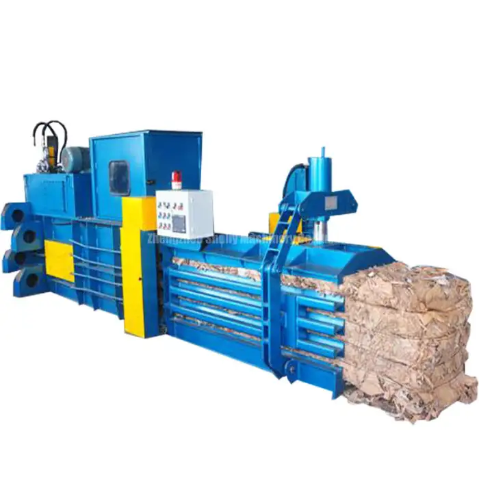 Semi-automatic Hydraulic Waste Paper Horizontal Baler Machine Cardboard Hydraulic Baler Machine