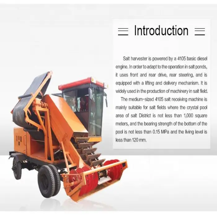 Shuliy Big Sea Salt Crushing and Harvesting Machine Sea Salt Combine Harvester