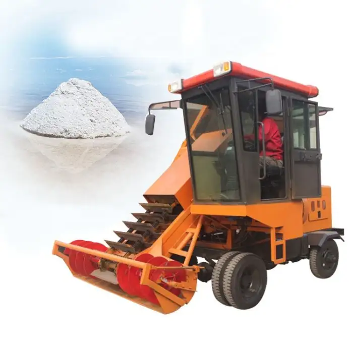 Tractor Electric diesel Power Sea Salt Harvesting Machine High Efficiency Salt Crushing and Harvesting Equipment