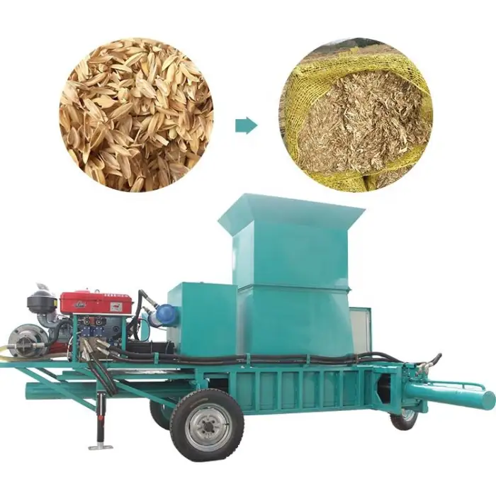 Mini hay Pine Straw Grass square Bale Compactor for Sale