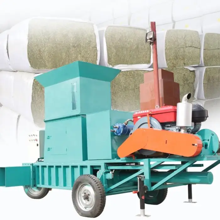 Mini hay Pine Straw Grass square Bale Compactor for Sale