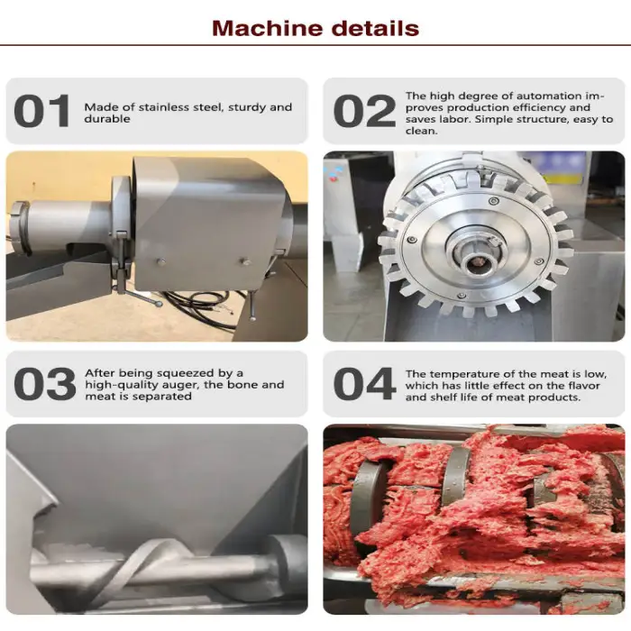 Beef Bone Crushing Machine Meat Bone Crusher Machine Beef Soup Bone Crusher