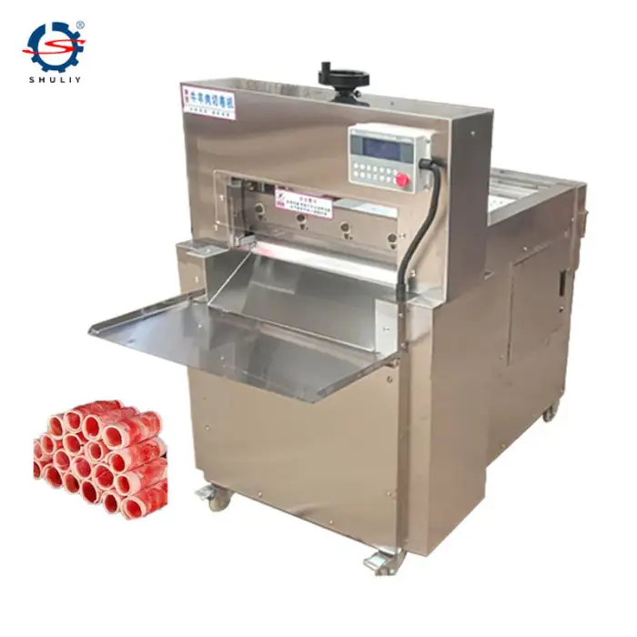 Meat Slicer Automatic Beef Jerky Cow Cutter Mutton Cnc Lamb Roll Slicer Pork Bacon Slice Slicing Machine