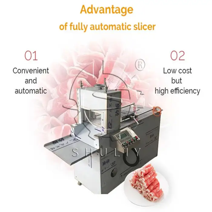 Meat Slicer Automatic Beef Jerky Cow Cutter Mutton Cnc Lamb Roll Slicer Pork Bacon Slice Slicing Machine