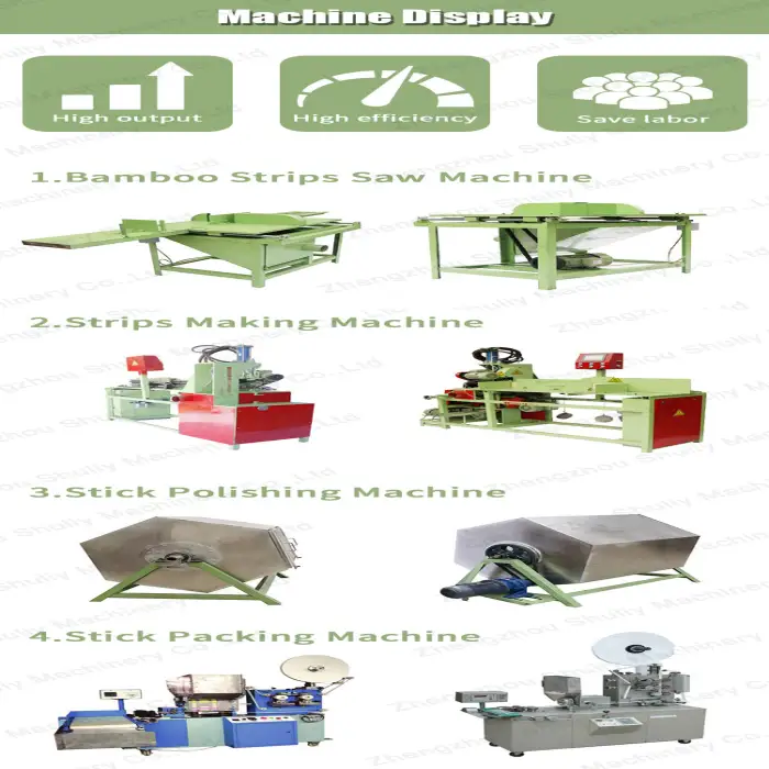 Full Automatic Wooden Tongue Depressor Machine Bamboo Skewers Production Machinery Line