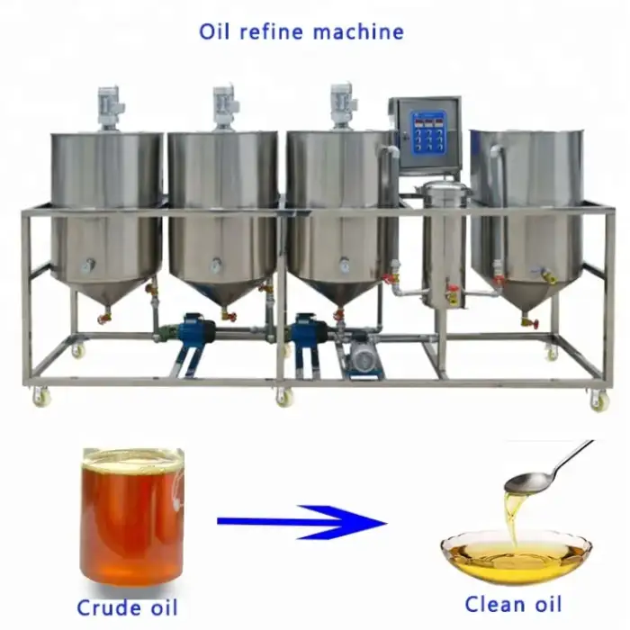 1T/d Small Capacity Crude Coconut Oil Refinery Expeller Machine