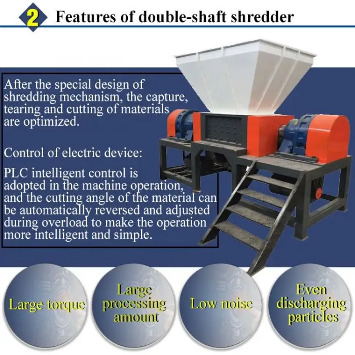 Double Shaft Wood Pallet Shredder for Sale/ Industrial Wood Shredder Price/wood Chip Shredder