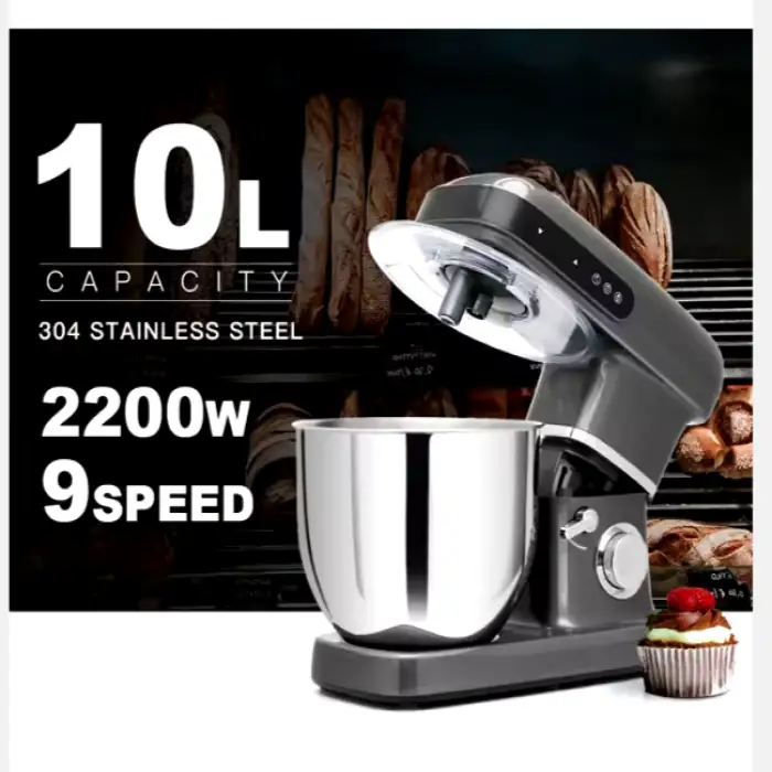 Household Stand Mixer High Power Capacity 2200W 10L Cake Bread Dough Mixer Planetary Electric Home Kitchen Appliance Food Mixer