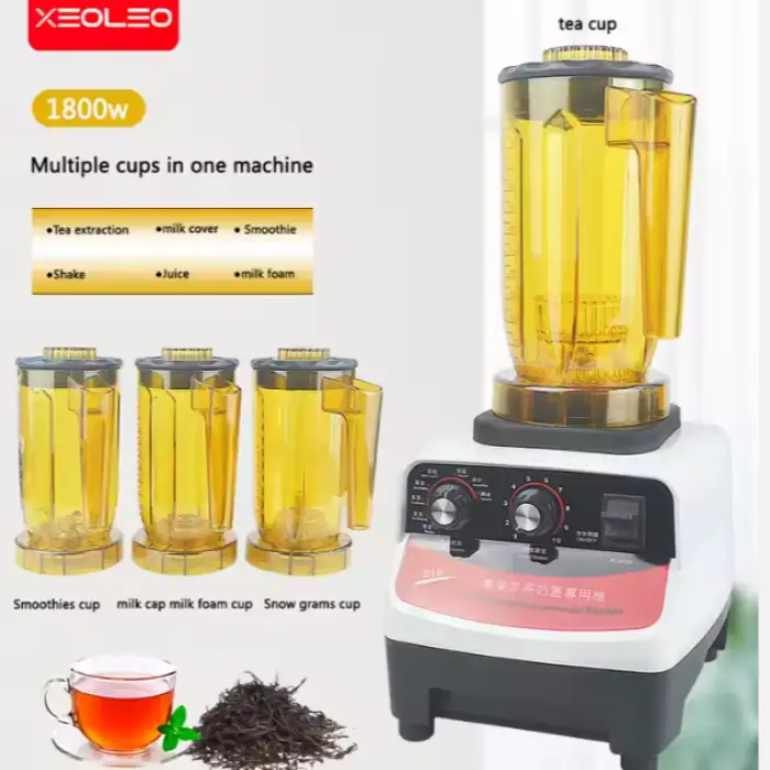 XEOLEO Commercial 4 in 1 Smoothie Blender Electric Bubble Tea Teapresso Machine Multifunction Food Mixer Blender