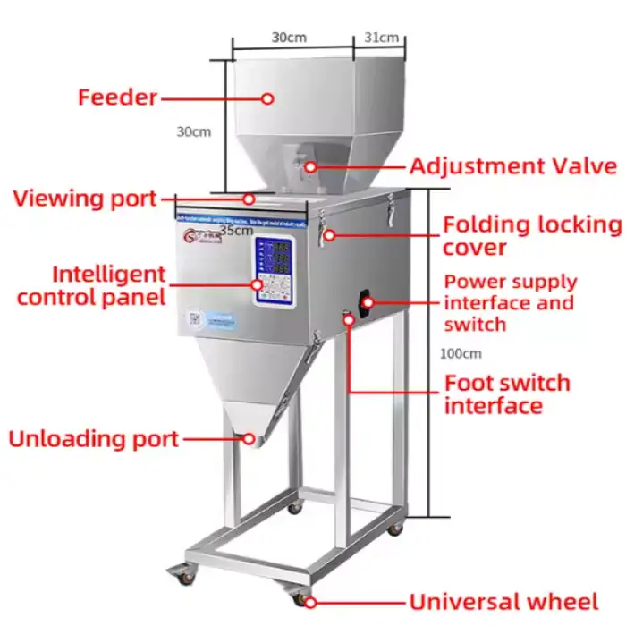 Wholesale Semi-automatic Particle Peanut Granule Rice Nuts Vertical Coffee Milk Powder Weighing Packing Filling Machine for Sale